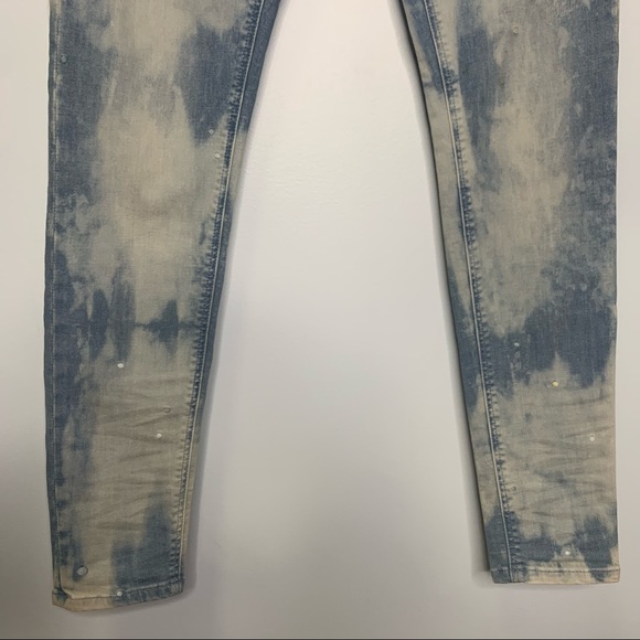 Maison Scotch Amsterdam Blouw La Bohemienne Mid Rise Skinny Tie Dye Jeans - Picture 4 of 11
